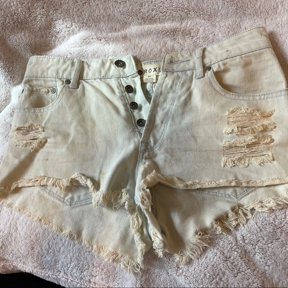 ROXY high rise cut off short